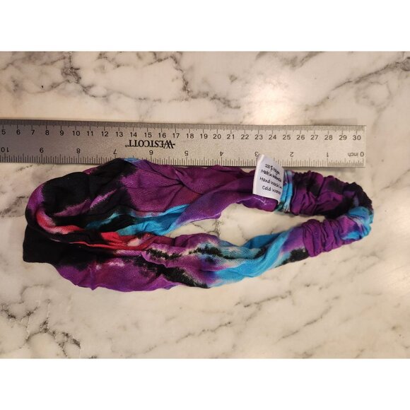 Tie-Dye Stretchy Headband 100% Rayon Elastic Hair Accessory By Cruz Accessories - Picture 4 of 4